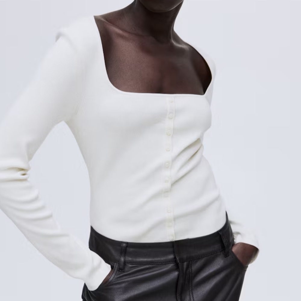 H&M SQUARE-NECK TOP